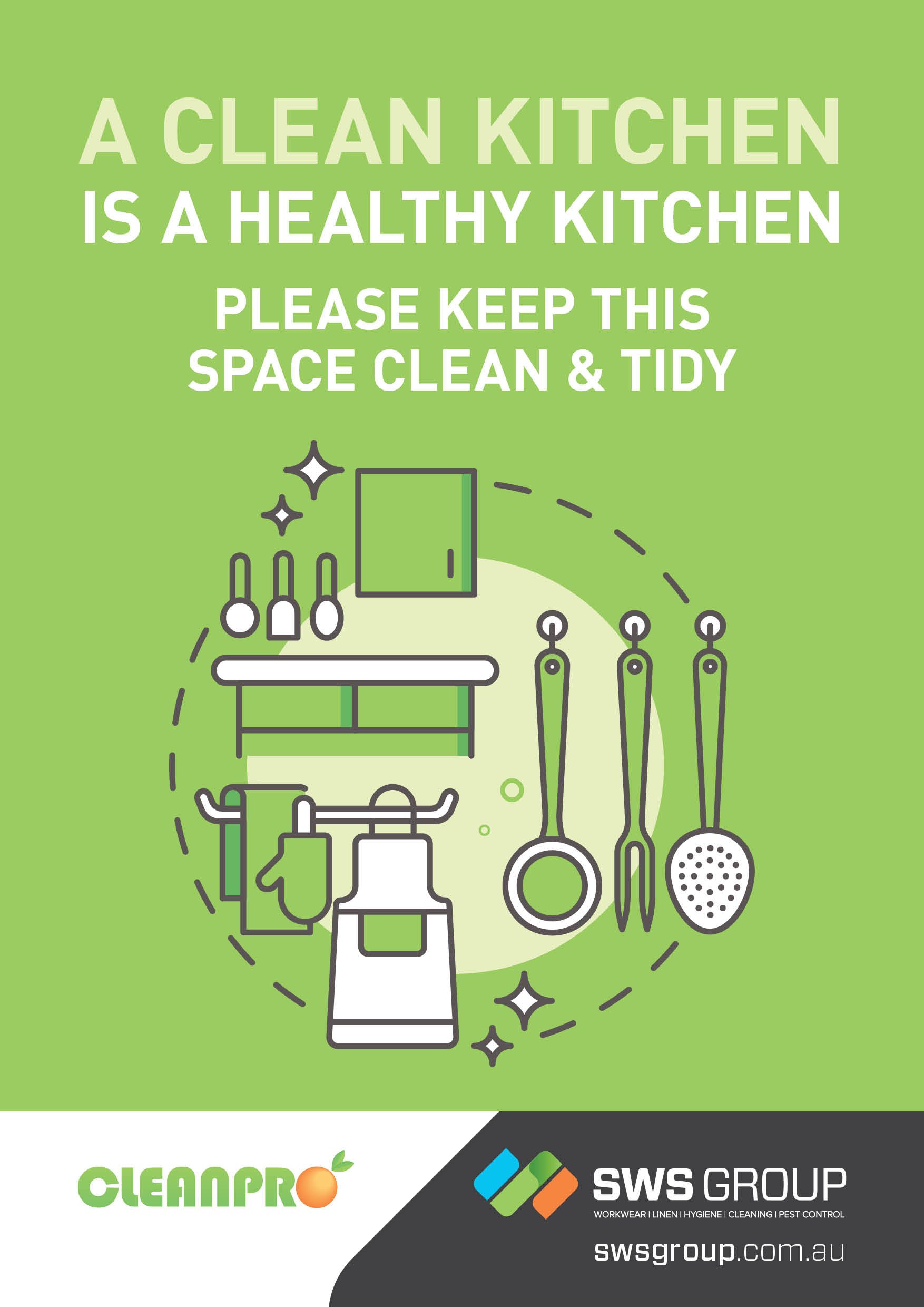 Keep Kitchen Clean Poster   Keep Kitchen Clean 